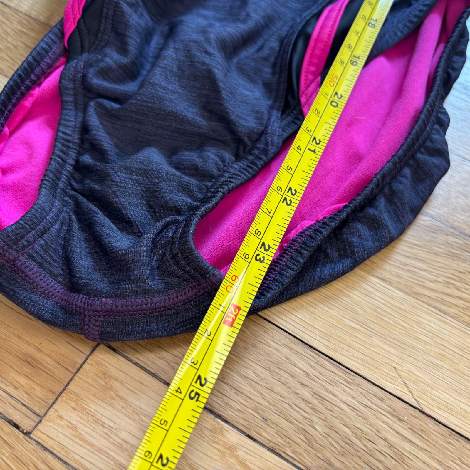 Speedo One Piece Swimsuit Women 6 Colorblock Pink Gray Hydrobra Pool Beach Swim