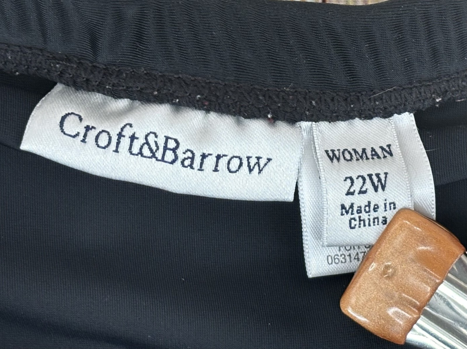 Croft & Barrow Swim Skirt Size 22W High Rise Skirtini Swim Bottom Woman’s Black