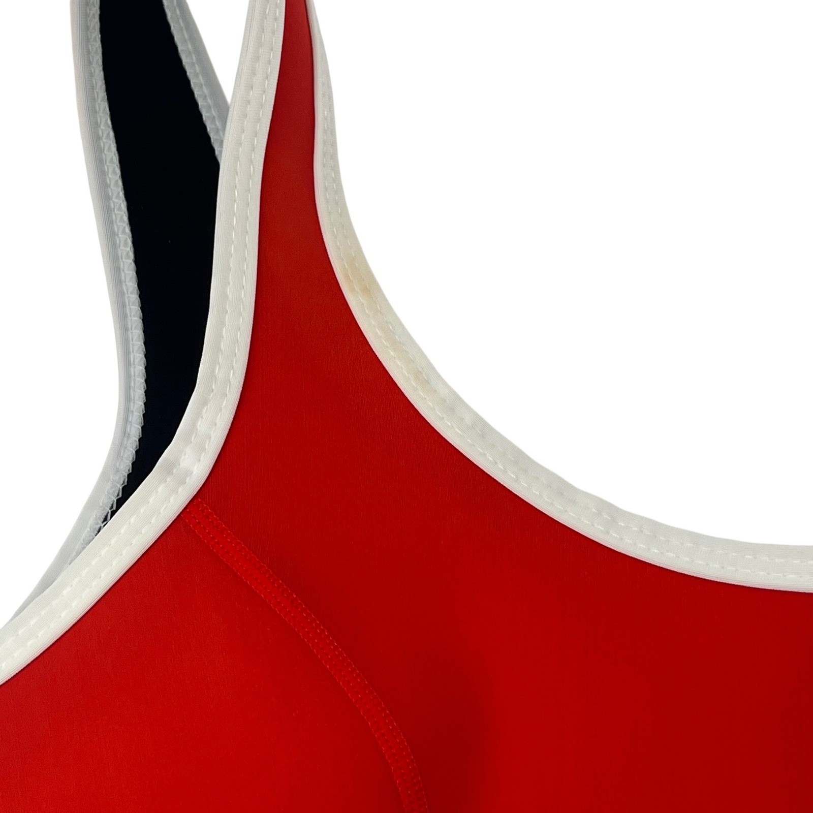 Hoaka Swimwear Bikini Two Piece Red White Neoprene Suit Medium Plus Woman’s Read