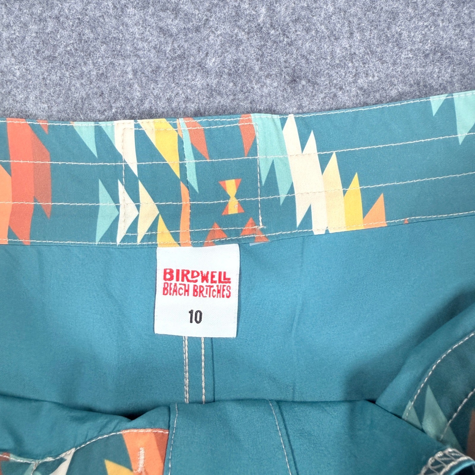 Birdwell Pendleton Board Shorts size 10 34″ Southwestern Geometric Surf Trunks