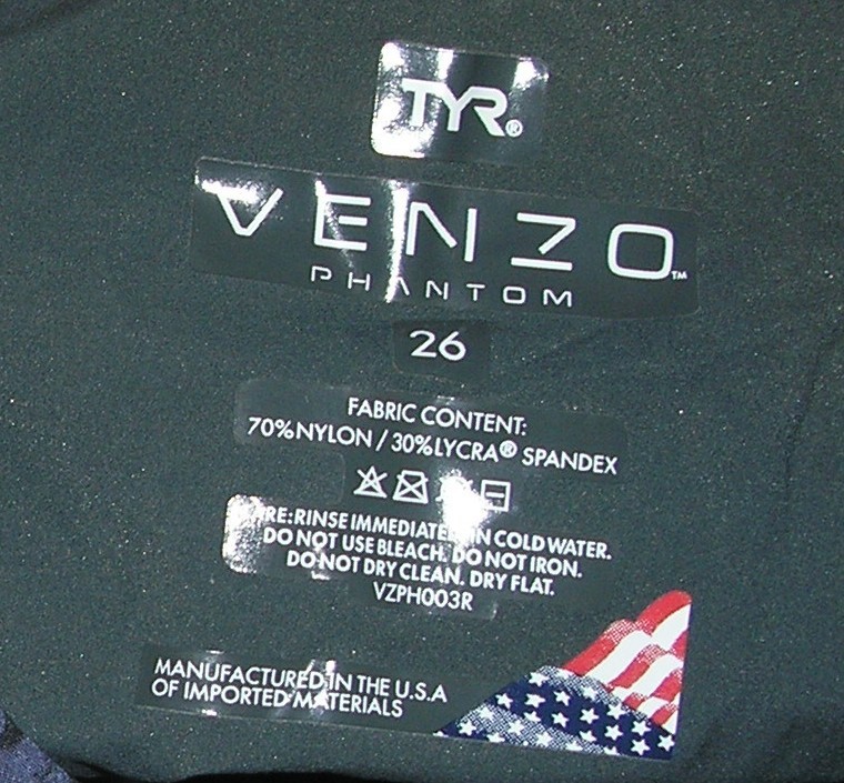 TYR Women’s Venzo Phantom Oblivion Close Bck Kneeskin Tech Suit Swimsuit 26 Blue