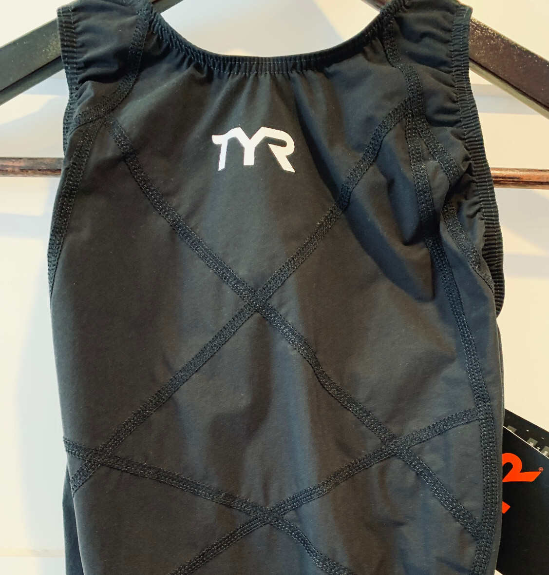 TYR Women Girls Black 26L Tracer Light Aeroback Swim Short John USA Made New Box