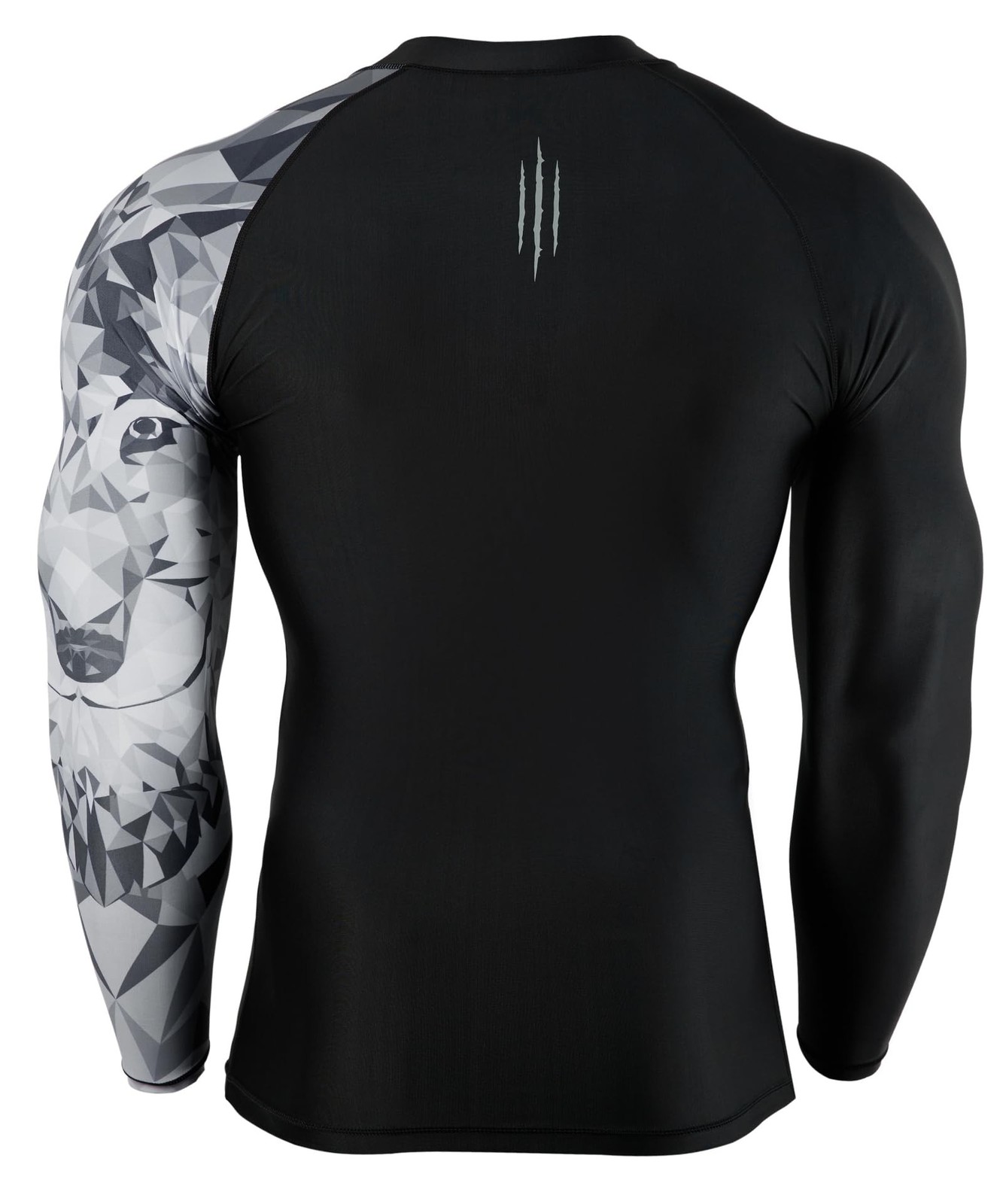 HUGE SPORTS Men’s Swim Shirts Long Sleeve Zip Rash Guard UPF 50+ Sun Protecti…