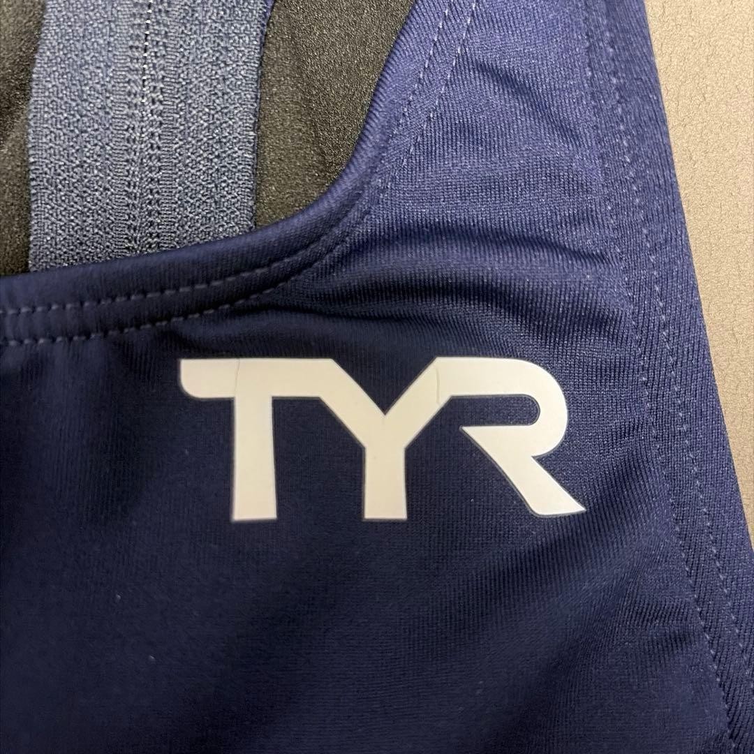 TYR High-cut competitive swimsuit for water polo US36 navy/red extra large size