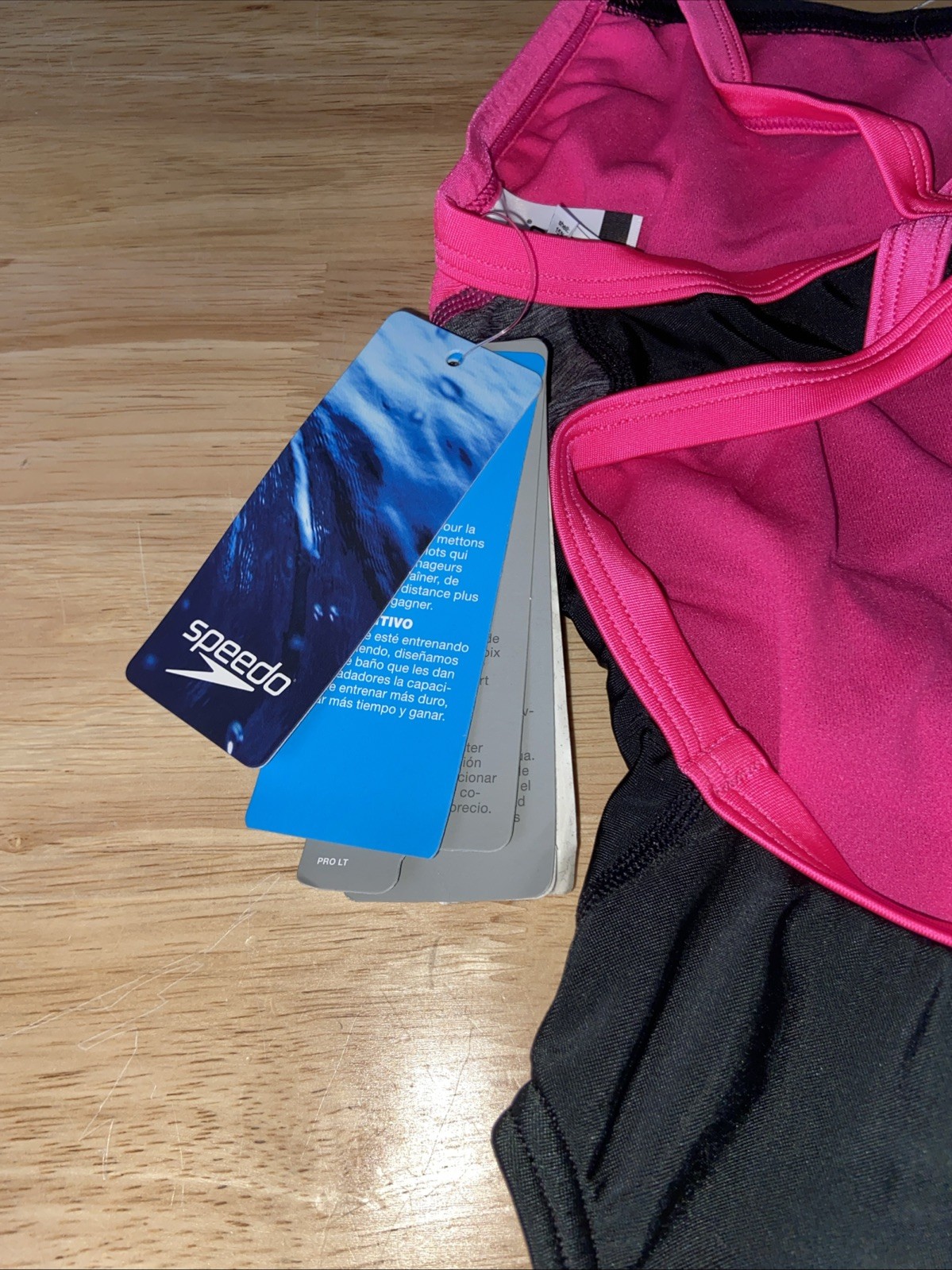 NWT Women’s Speedo Relaunch Flyback Pro LT Swimsuit Pink Black Size 26