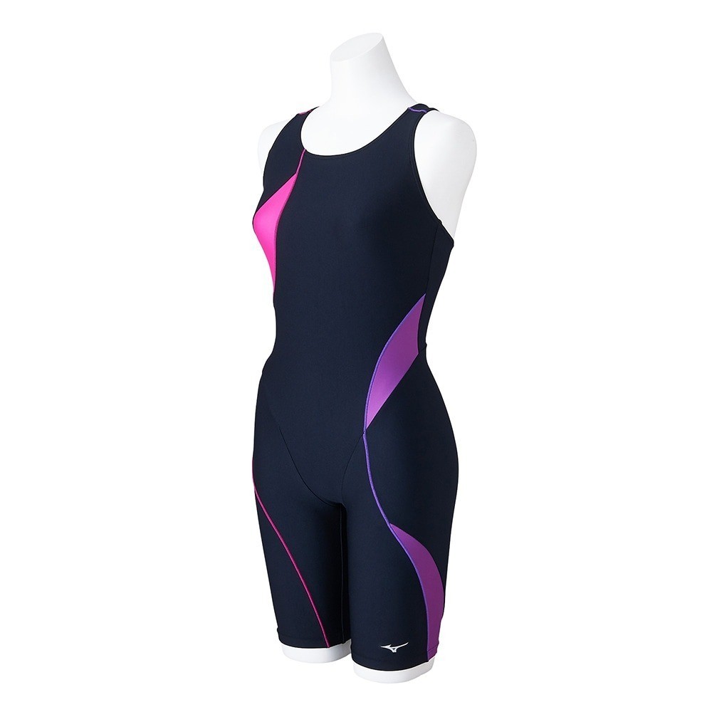 Mizuno Women’s Swim Fitness All-in-One Swimsuit Stroke ONE Black/Magenta Pink