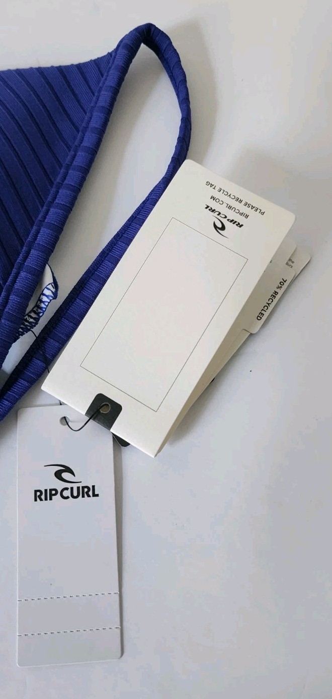 Rip Curl Women’s Standard Premium Surf Fixed Triangle Top Blue Size M New