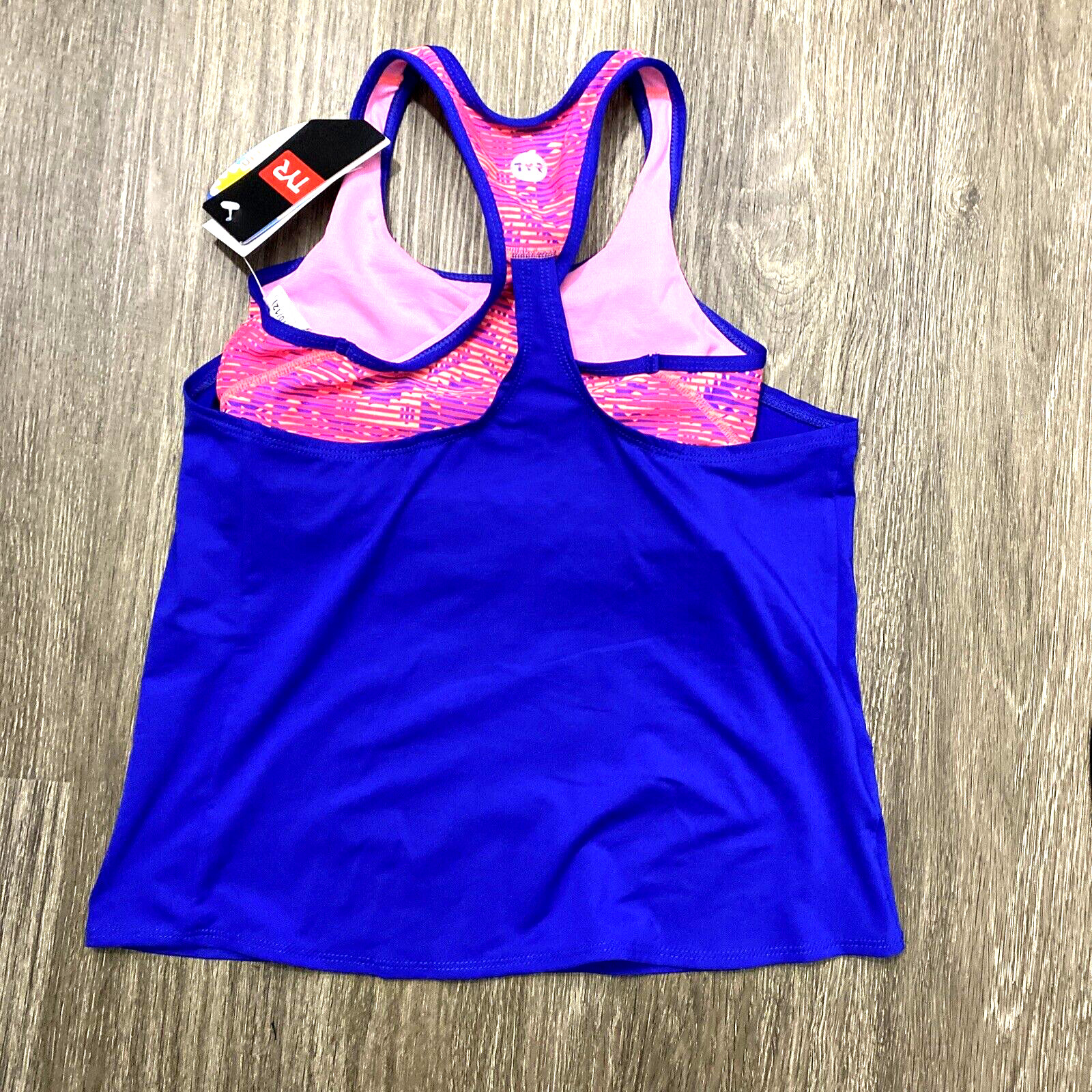 TYR Conquest Avalon Women’s Sz Large(10/12) Swimsuit 2 in 1 Tank Coral Blue