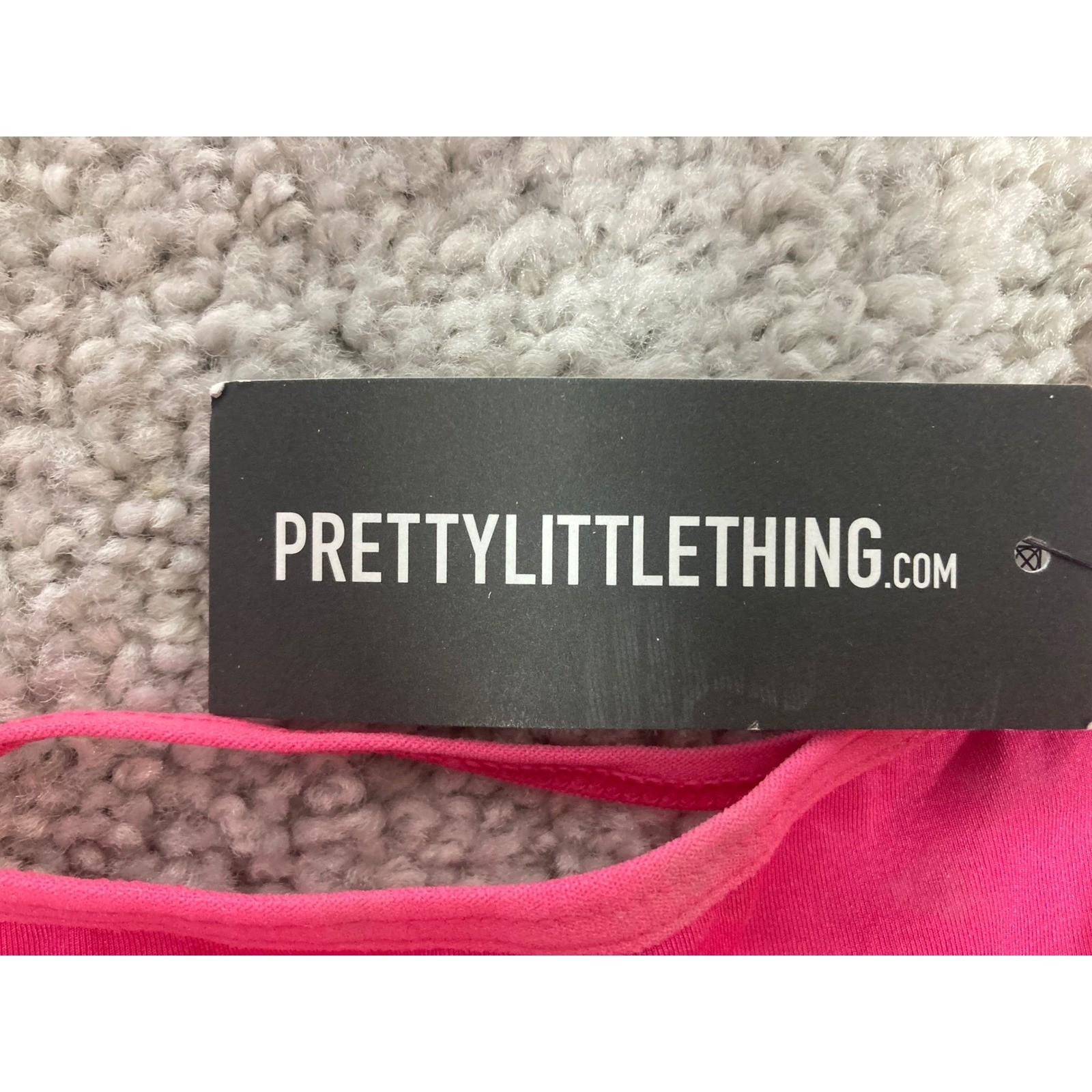 PrettyLittleThing Pink Seamless Strappy Back Bikini Top Candy Mix Size S