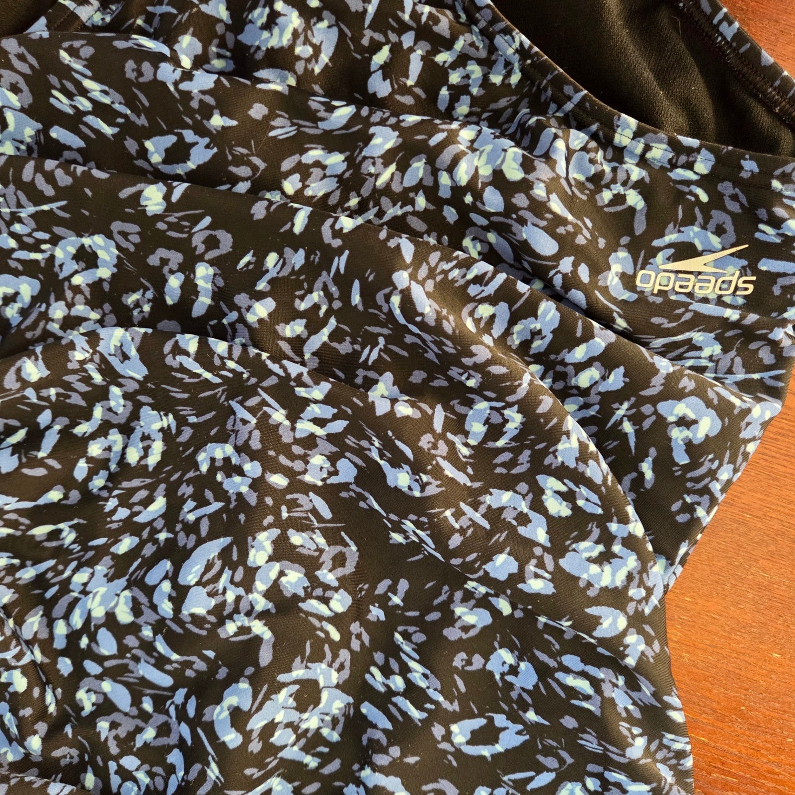 Speedo Black & Blue One Piece Swimsuit Women’s size 6
