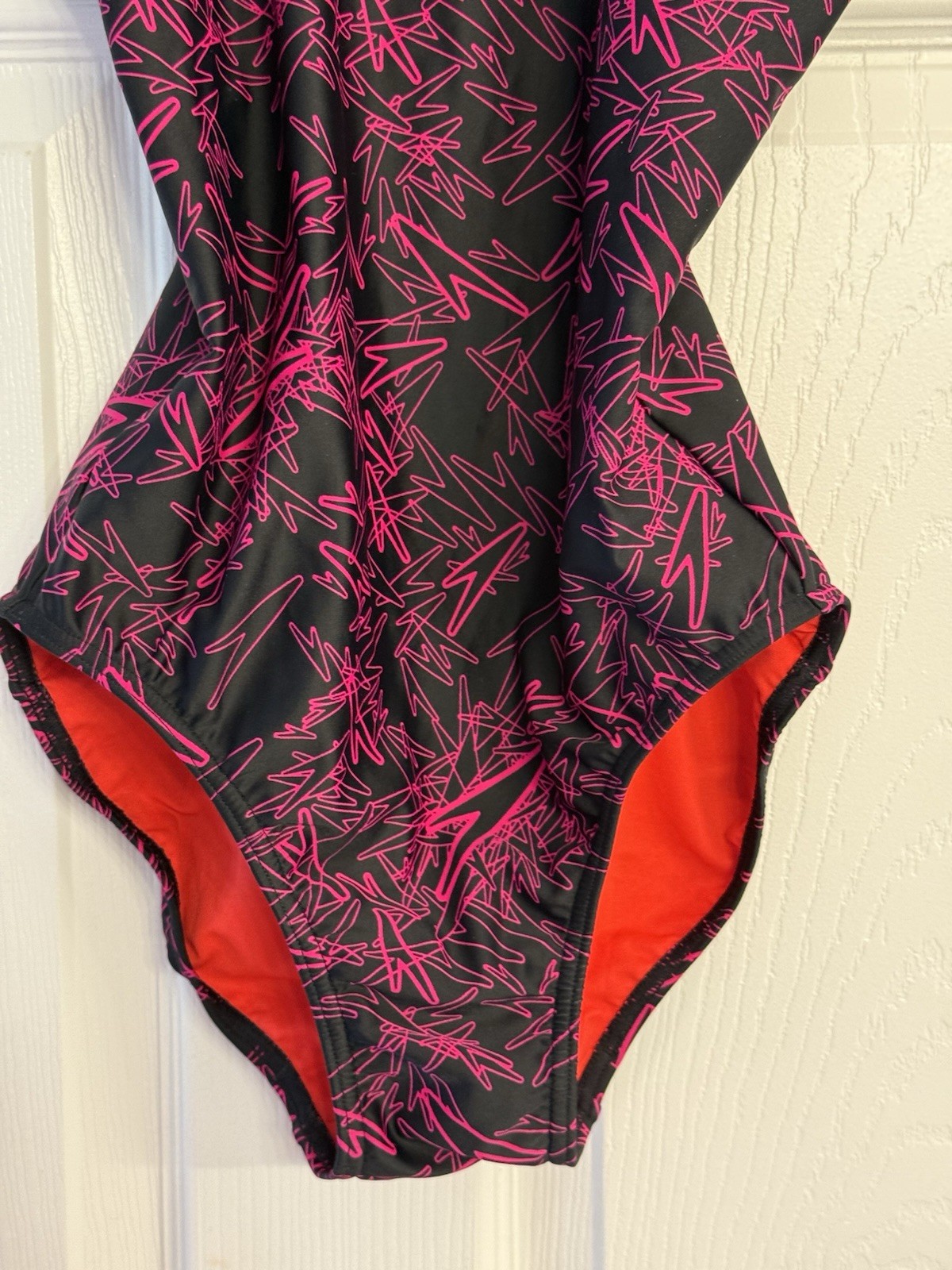 Speedo Women’s Boom Allover Muscleback Swimsuit Purple Red AUS14