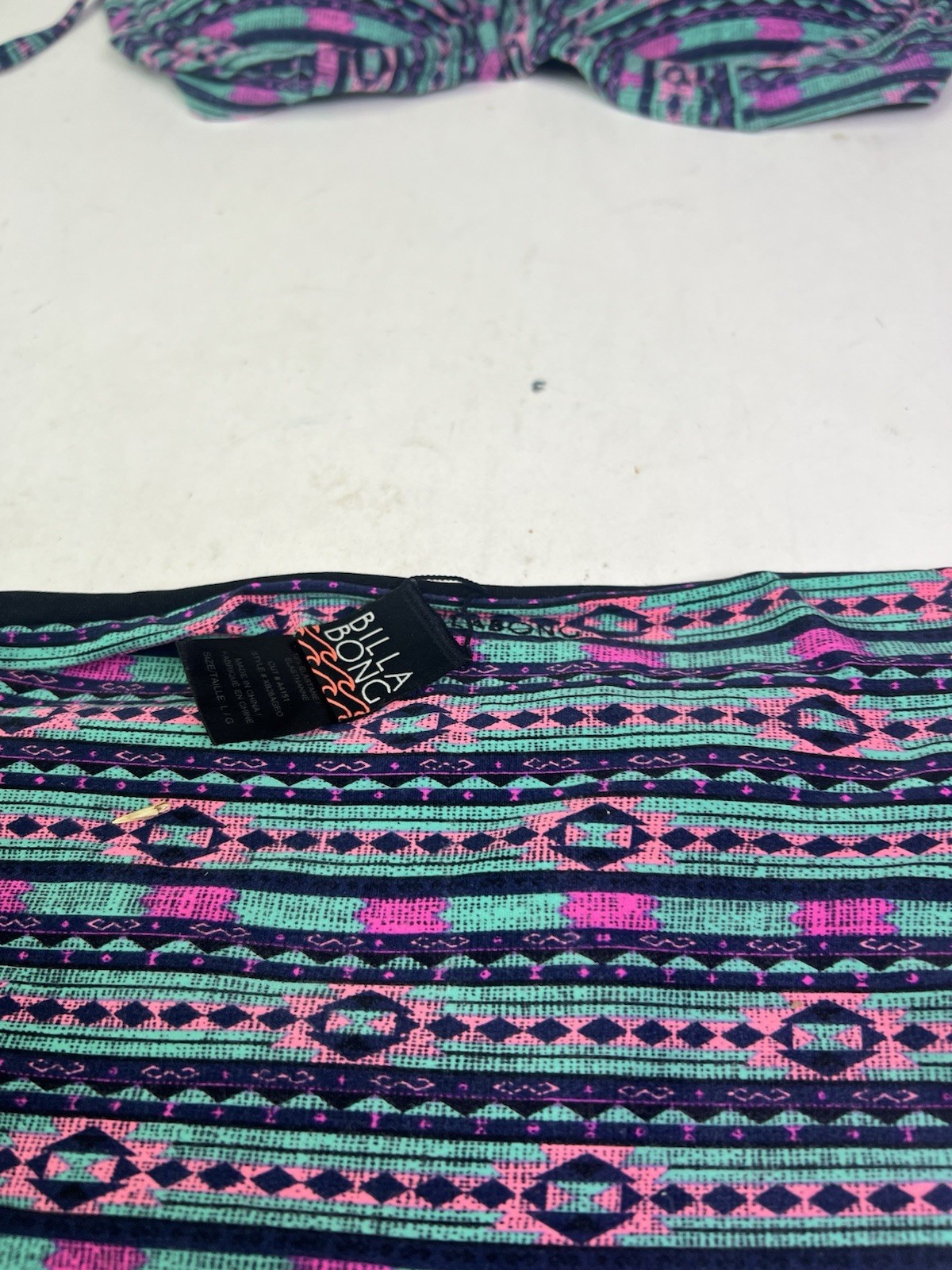 Billabong Geo Delight Swimwear Bikini Set Top & Bottom Women’s Size L