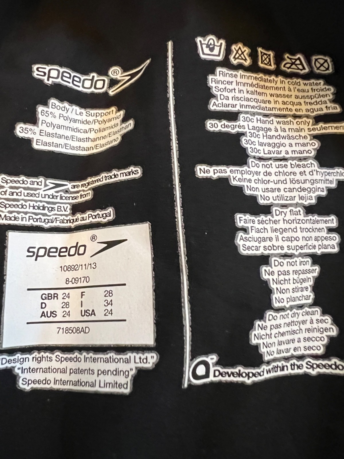Speedo Women’s LZR Racer Elite 2 Fastskin TechSuit SZ24 Kneeskin Open Back Black