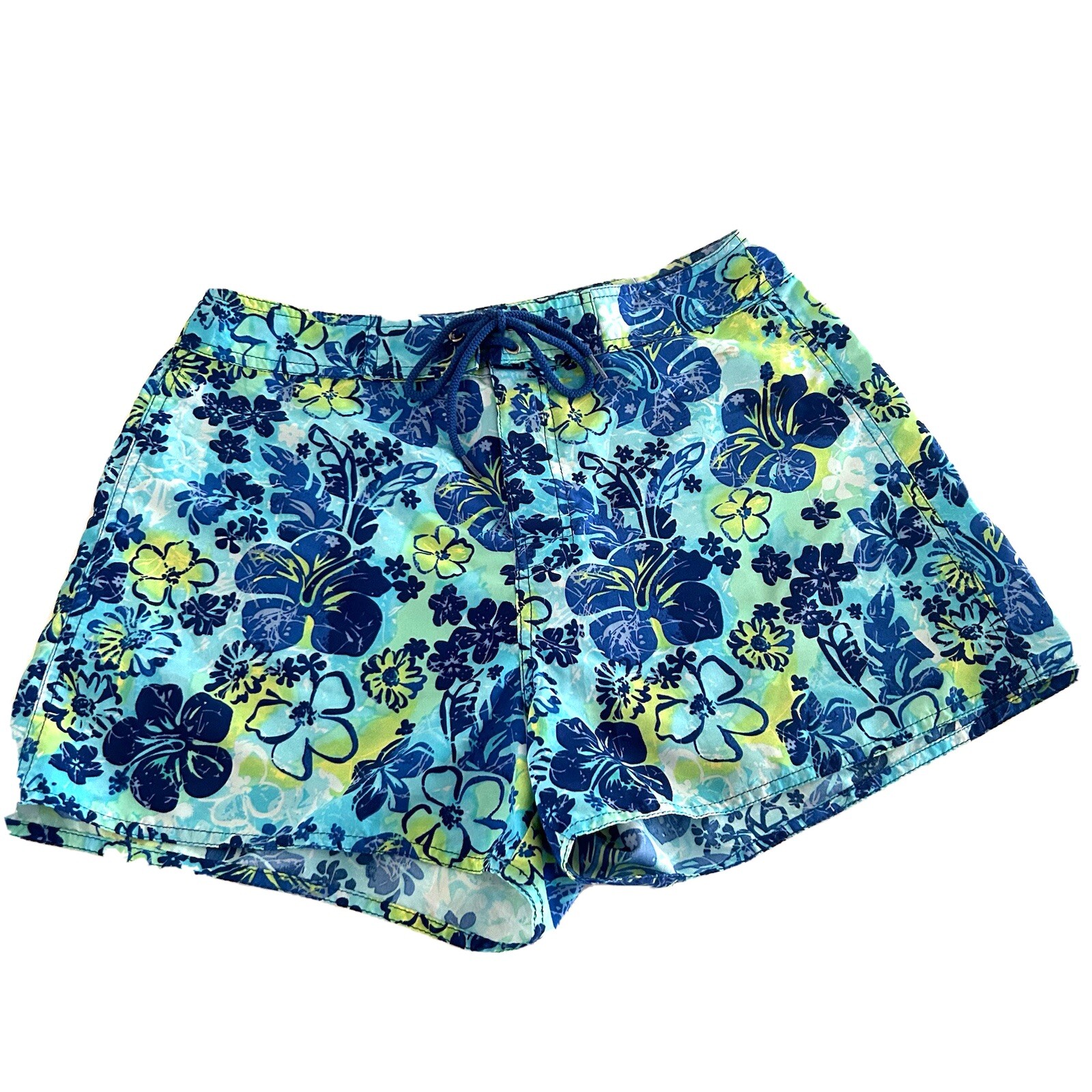 Catalina Ocean Gear S Swimming Board Shorts Floral Pocket Drawstring Nautical Mu