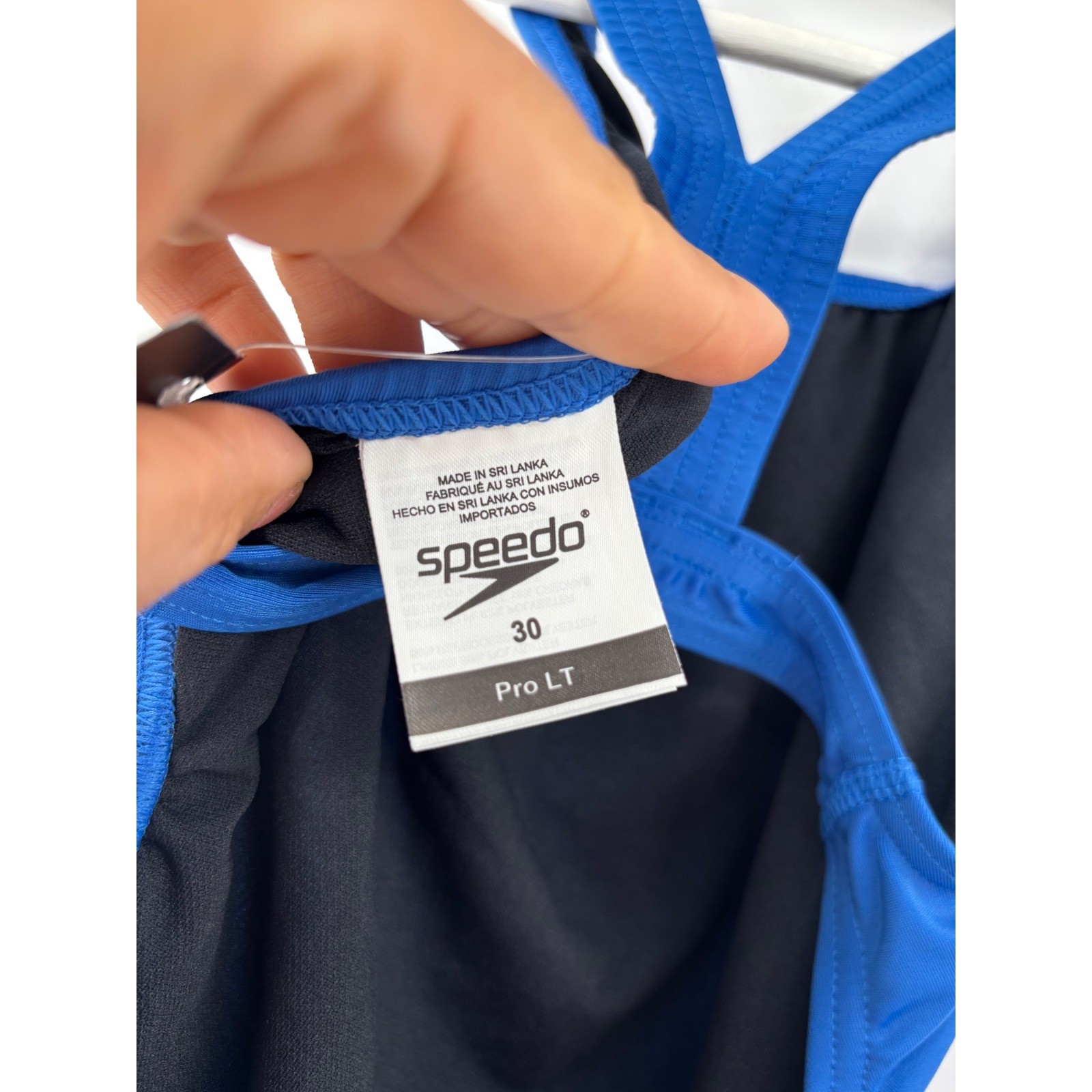 Speedo Pro LT One Piece Swimsuit Womens 30 Royal Blue Training Racerback