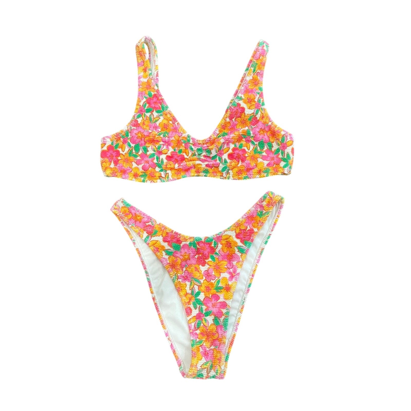 Pacsun Swim Eco Floral Bikini Top Size Medium / Bottoms Size Small