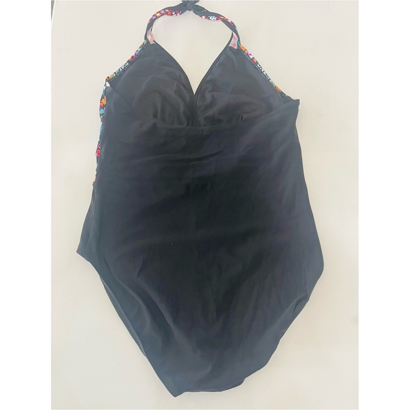 Aqua Green Halter One Piece Swimsuit Size L