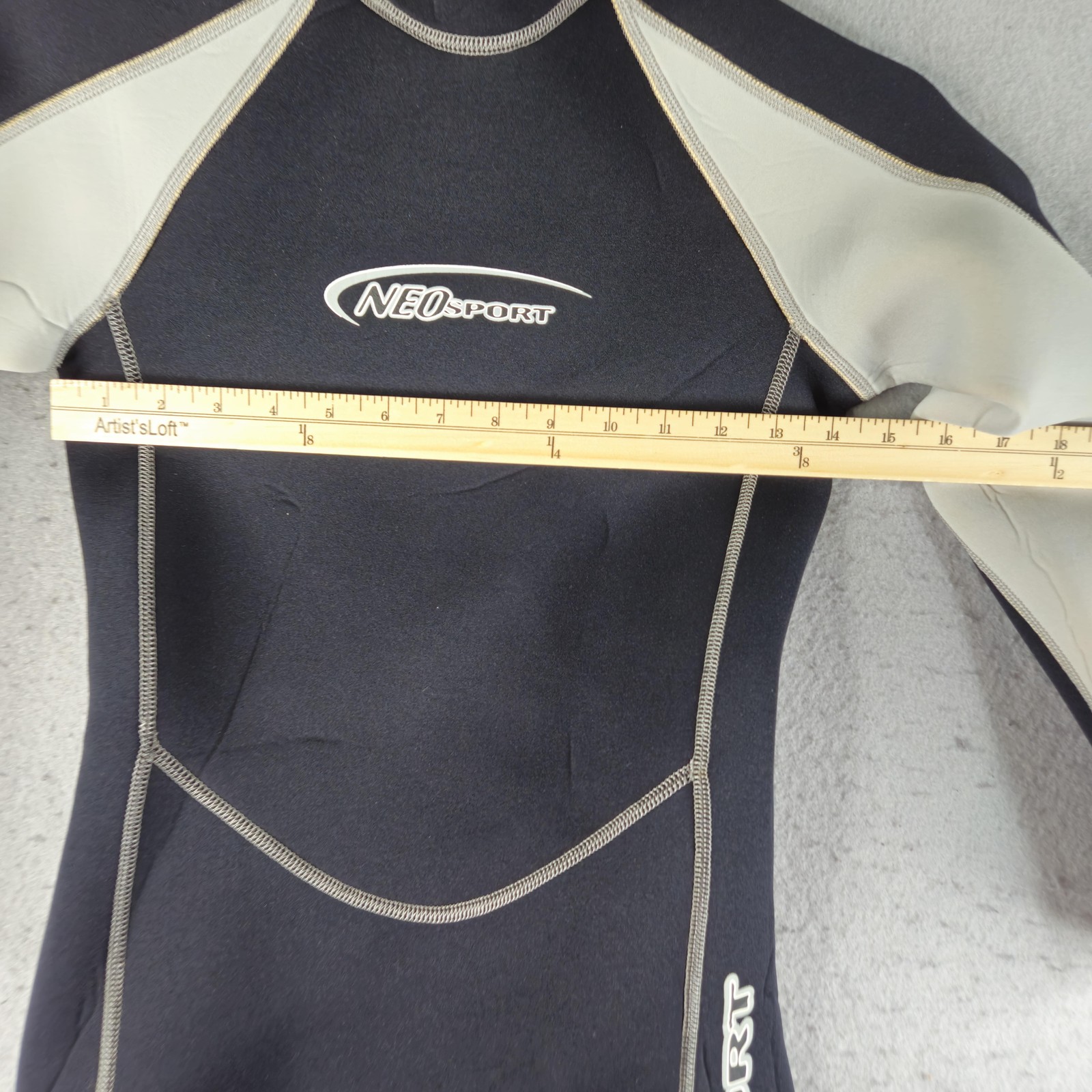 NeoSport Wetsuit Full Body Suit Womens Size 14 3/10MM Surf Swim Scuba Black Gray