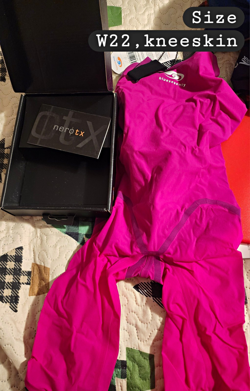 blueseventy Women’s Competitive Kneeskin Swimsuit, Pink Nylon, Size W22