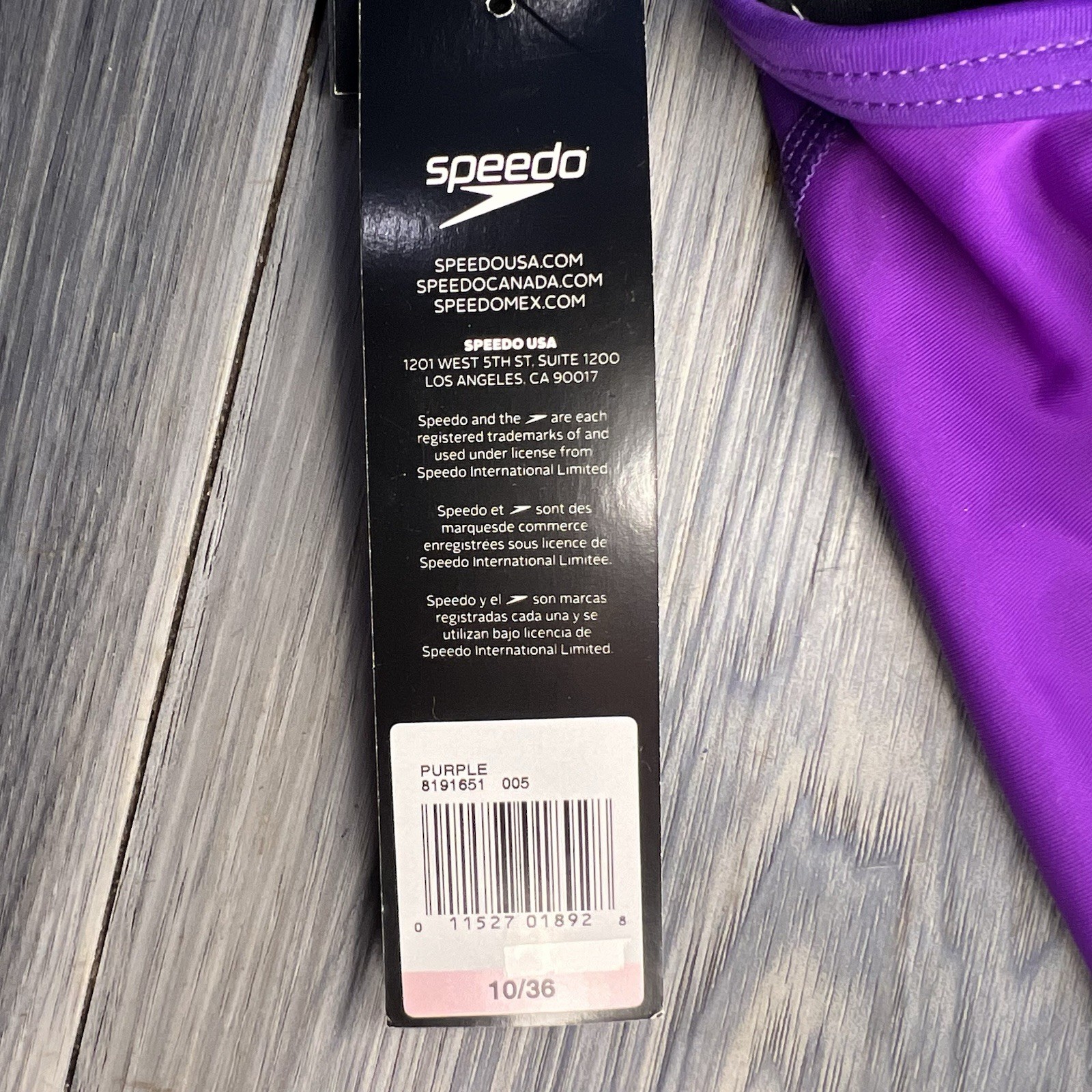 SPEEDO PowerFlex Eco Revolve Splice Energy Back OnePiece Swimsuit M 10/36 Purple