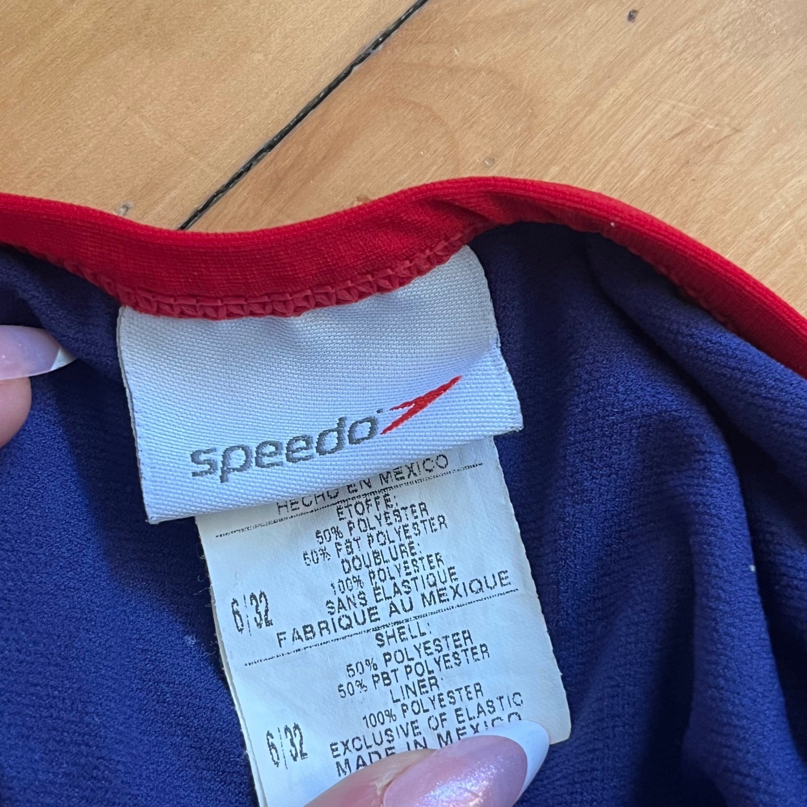 Speedo Red One Piece Swimsuit SAUVETEUR Endurance+ Lifeguard Swimwear Size 6 32