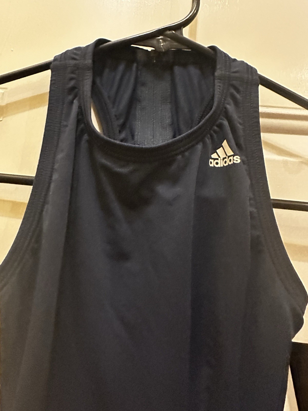 Adidas High Neck Waterpolo One Piece Swimsuit Navy Size 26 Water Polo Sport