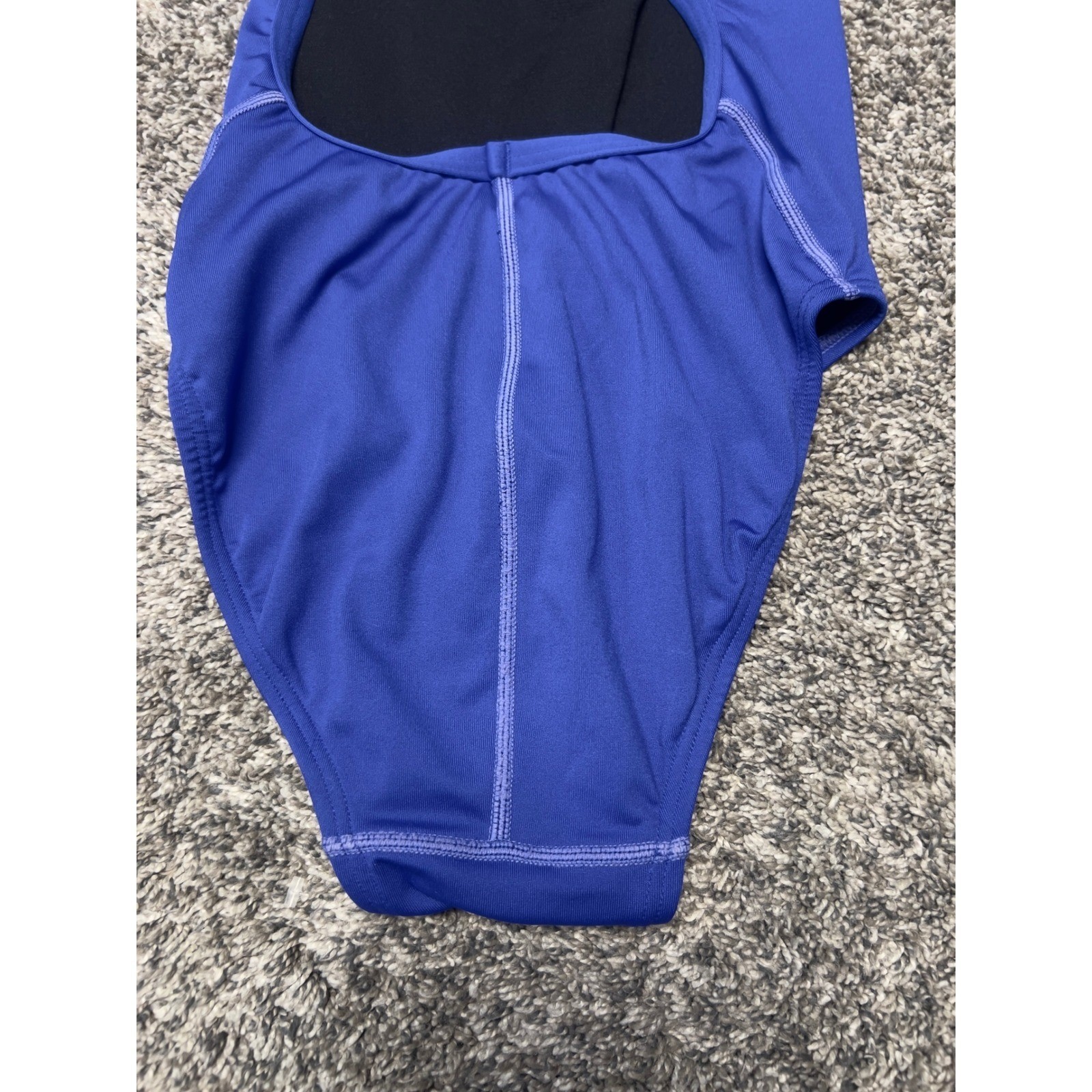 TYR Womens Royal Blue Crossback Performance One Piece Swimsuit Size 30
