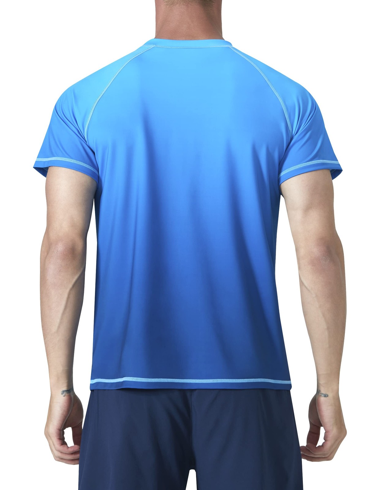 Mens Swim Shirts UPF 50+ Sun Protection Quick Dry SPF Rash Guard Outdoor Beac…