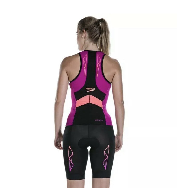 Speedo Women’s Fastskin Xenon Triathlon Sleeveless Top w/ Bra Size Small