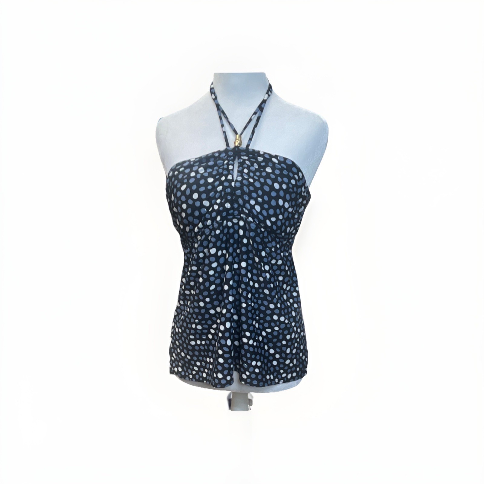 Coco Reef Bandini Underwire Tankini Set 32D Cup M Polka Dot Swimwear