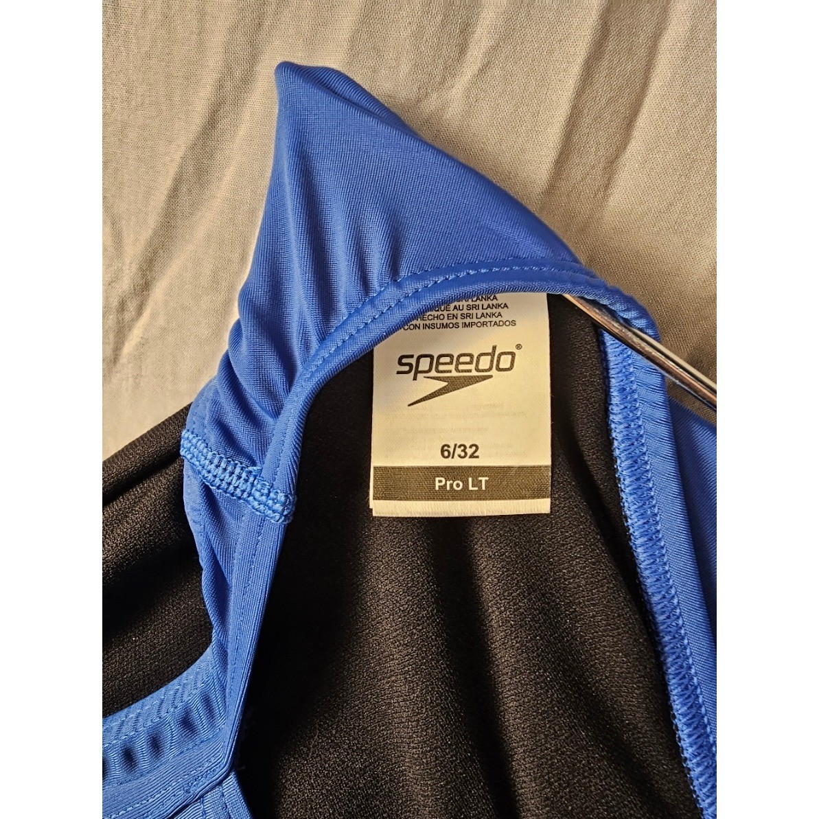 Speedo Pro LT Womens Blue Flyback One Piece Swimsuit Size 6 32 Training Suit
