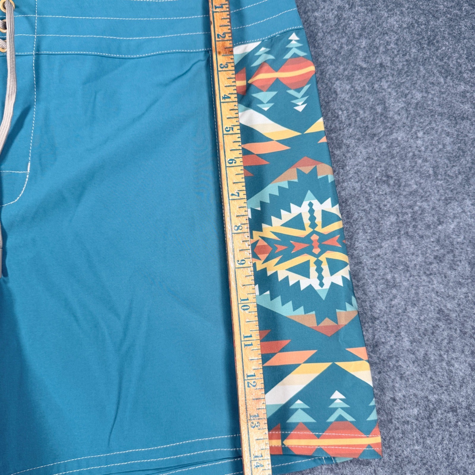 Birdwell Pendleton Board Shorts size 10 34″ Southwestern Geometric Surf Trunks