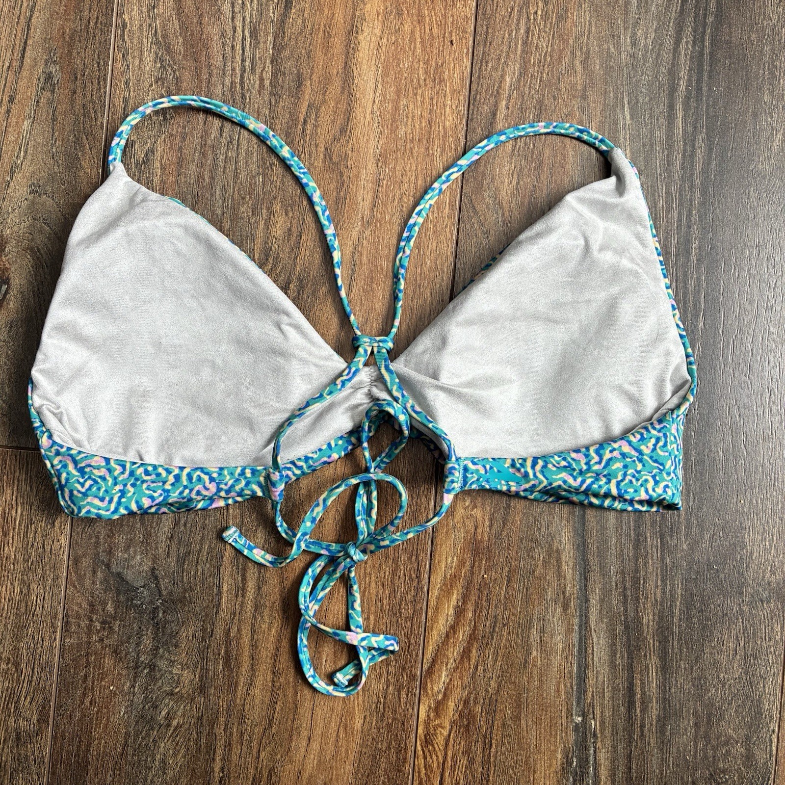 Patagonia WOMEN’S NANOGRIP SUNNY TIDE BIKINI TOP Swim Surf Beach EUC Size Large