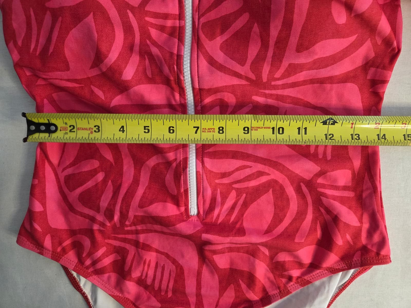 Next By Athena Long Sleeve Zip One Piece Swimsuit Scuba Suit Size XL Pink Tiki