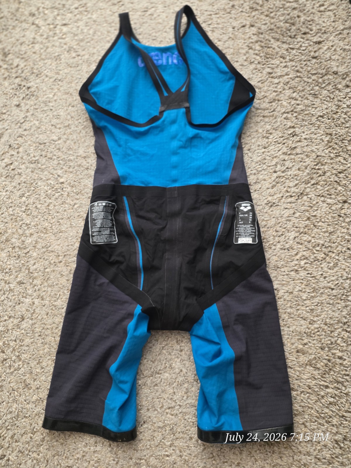 Arena Women’s Kneeskin Blue/Gray Size 28