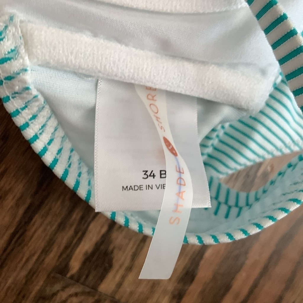 Shade & Shore Striped Green Bikini Set