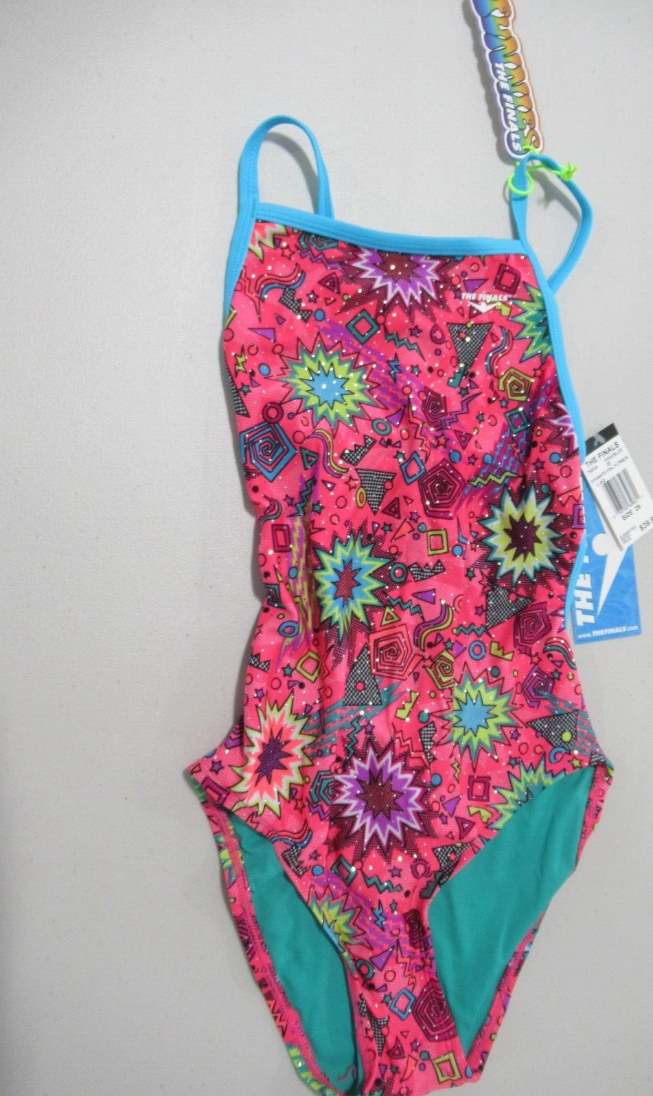 TYR The Finals Dynamte Foil Size 28 Pink/Blue *NWT*