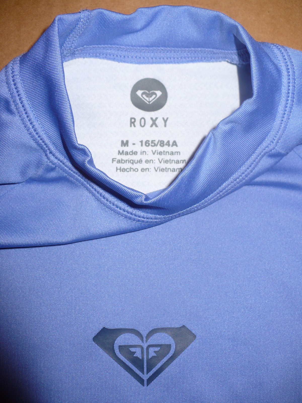 ROXY XY Long Sleeve Rashguard NWT Medium Chambray UPF 50+ M