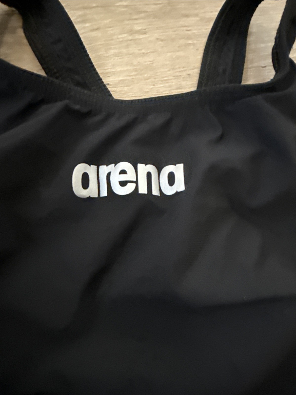 Arena Woman’s Fastskin Black Open Back Tech suit Swimsuit Size 34 One Piece