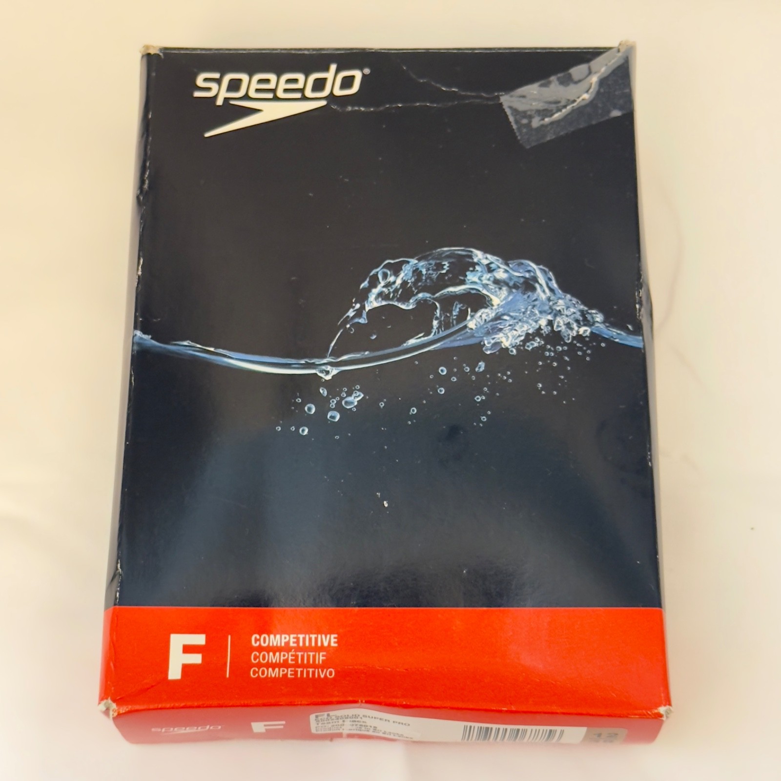 SPEEDO Swimsuit Women’s 12 Competition Eco Solid Super Pro Black Logo NIB