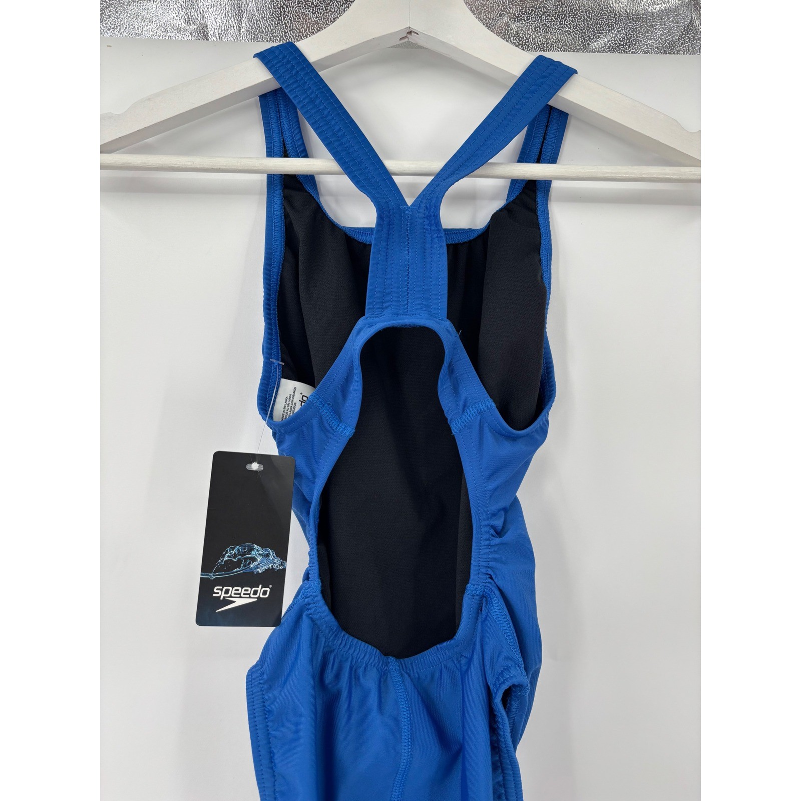 Speedo Pro LT One Piece Swimsuit Womens 30 Royal Blue Training Racerback