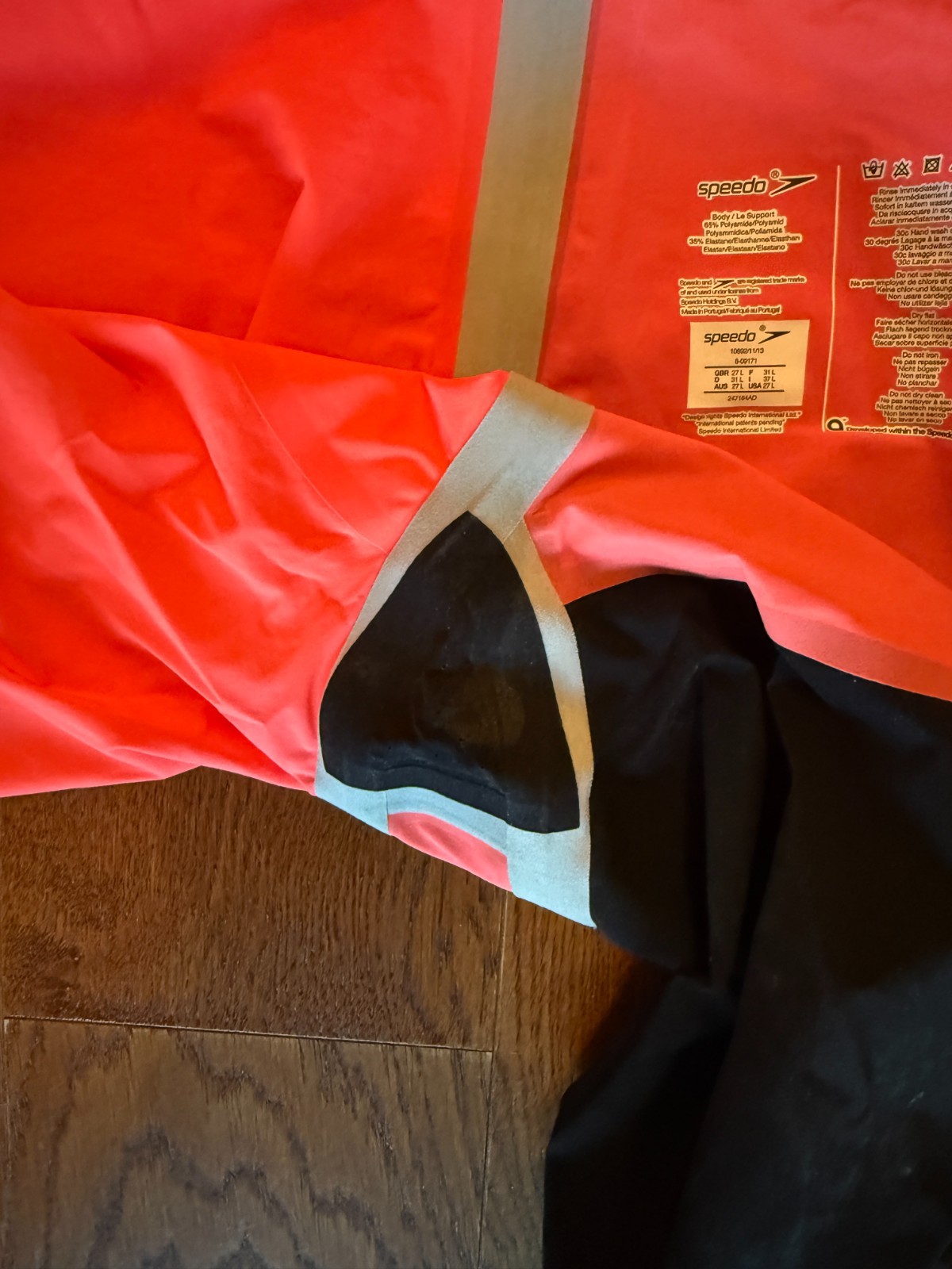 Speedo LZR Racer Elite 2 Kneeskin Sz 27L Womens Closed Back Swim Pink/Black