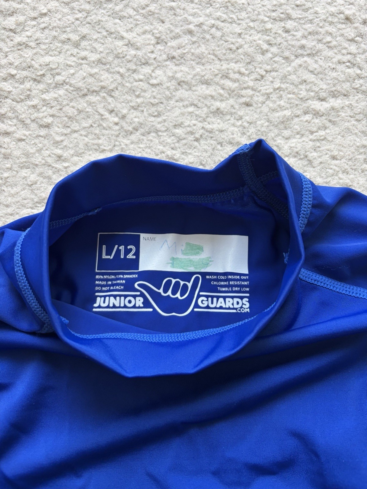HB Jr.guard Swim Set- Rush guard L 12 & Short Size 0, T-shirt L