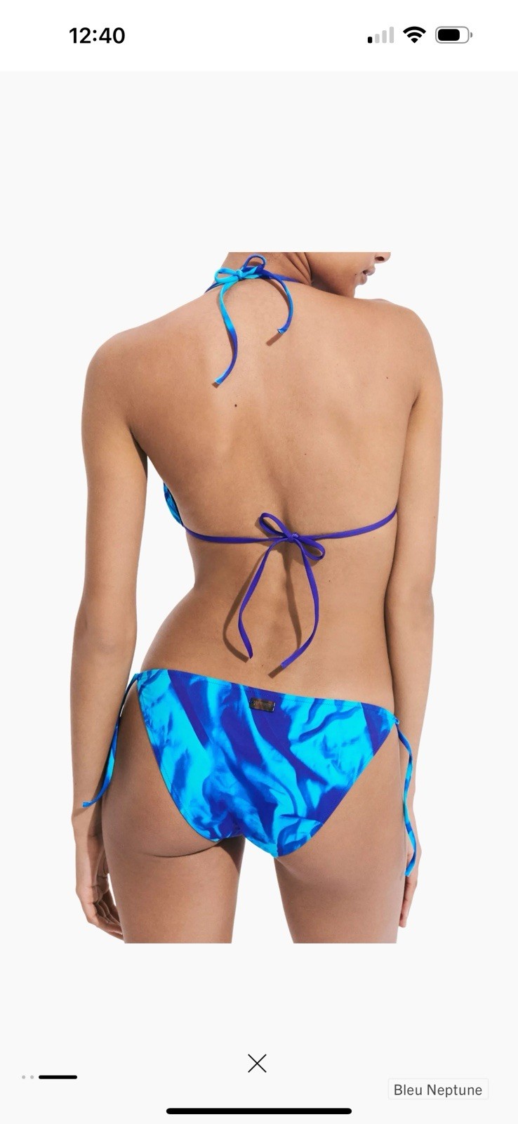 Blue tie-dye Vilebrequin’s Les Draps string bikini Sam’s Fifth Avenue