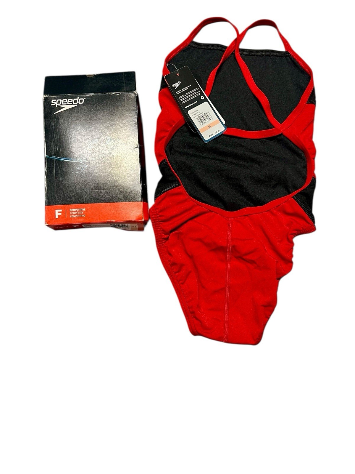 New With Tags Speedo Endurance+ Competition Racing Suit Womens 22 Crossback