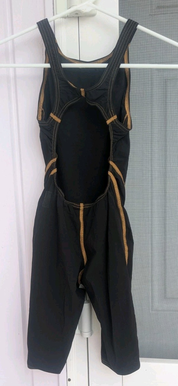 Speedo LZR Pro Kneeskin Black w Rose Gold Trim Style 7190911 sz 24