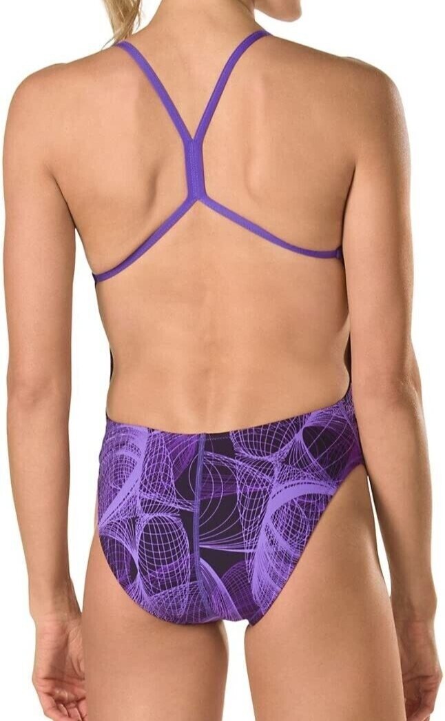 Speedo Women’s Endurance+ Cyclone Strong One Back Swimsuit Size 22 Purple