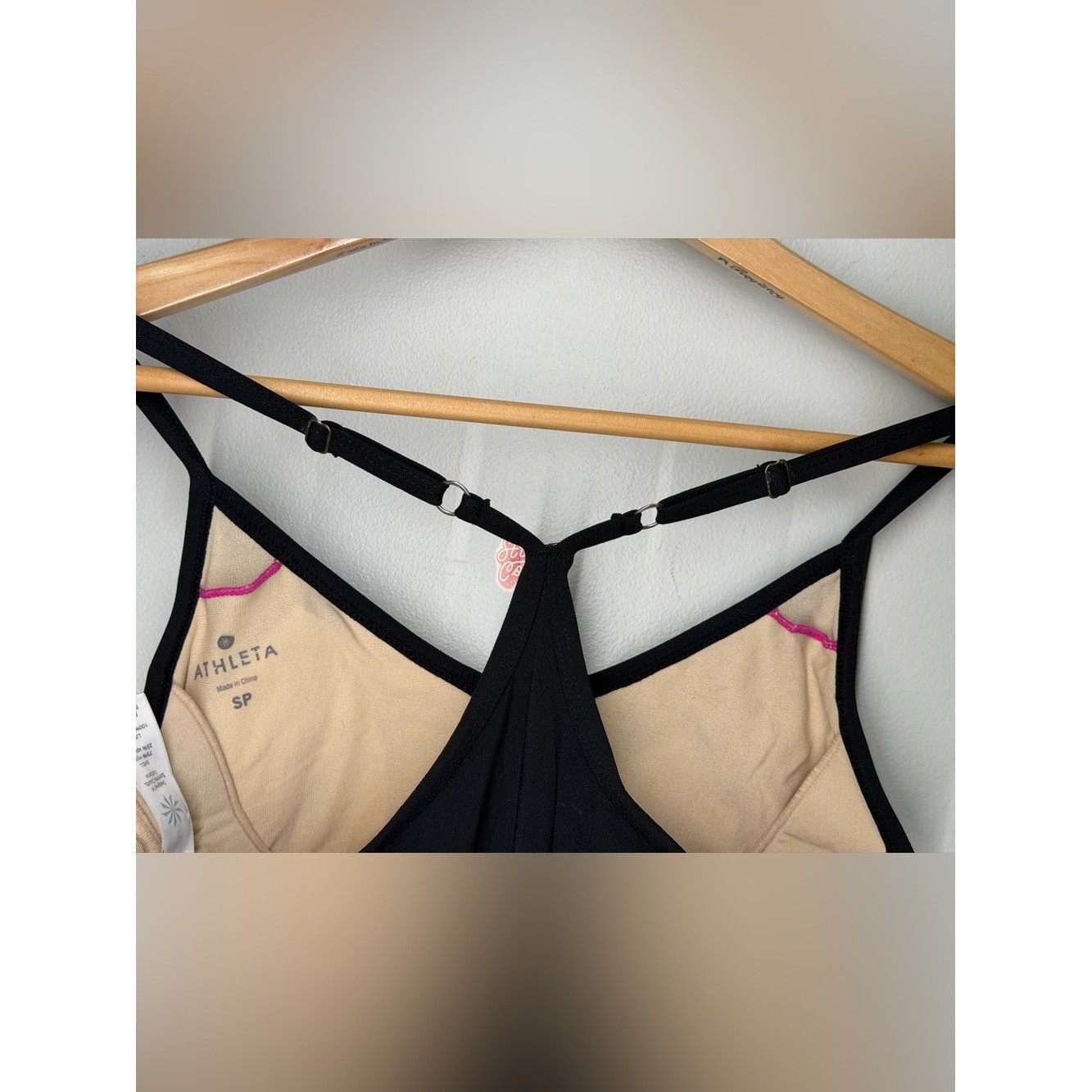 Athleta Shorebreak Swim Dress Racerback Built In Bra One Piece Black Athletic