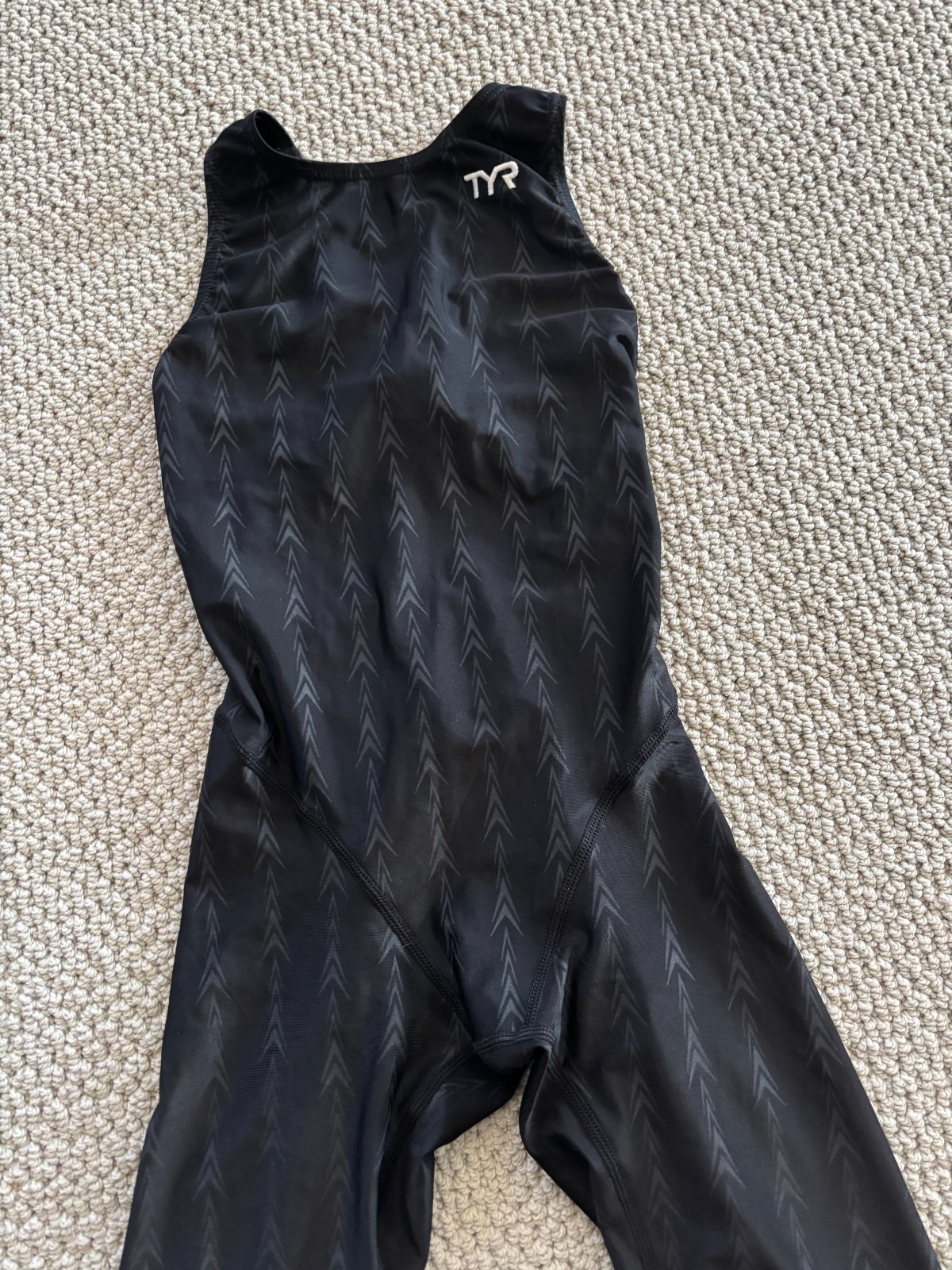 TYR Fusion 2 Aerofit Shortjohn Technical Swim Suit Black U12 Competition Size 26