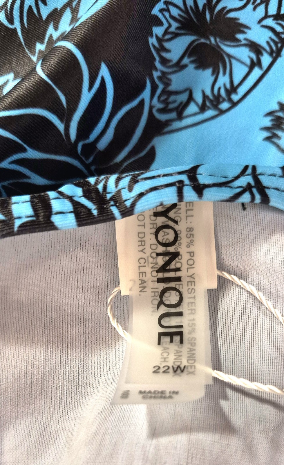 YONIQUE Plus Size 2 Piece Swimsuit Tankini w/ Swim Shorts 22W